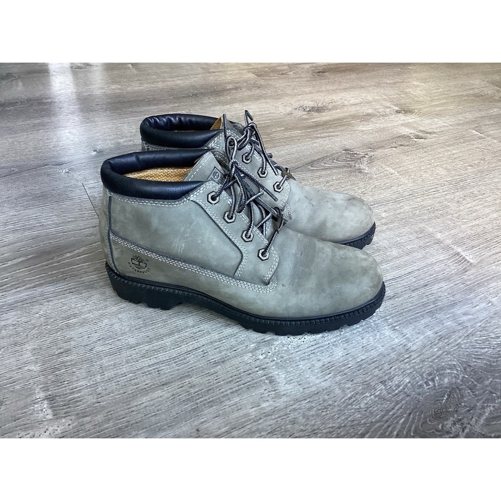 Timberland 20330 Waterproof Gray Lace-Up Round Toe Ankle Boots Women's Size 9 M